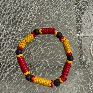 Chiefs Red and Yellow Beaded Bracelet